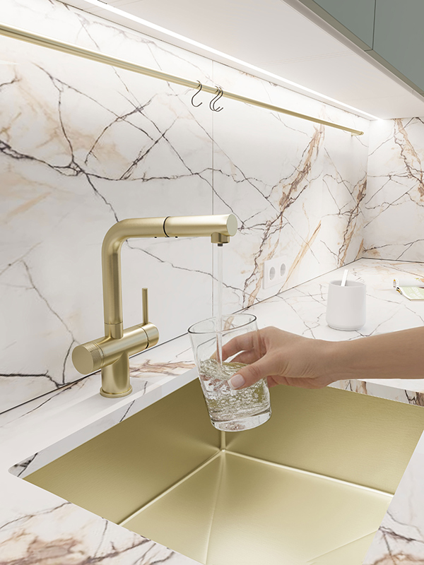 Смеситель EMAR EC-7026 ЕС - 7026 Matt Gold